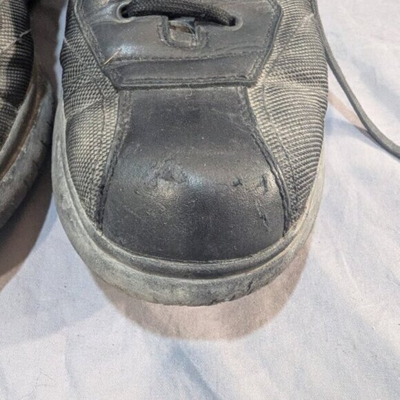 Prada Black Leather and Canvas Sneakers Men Size 9 - Picture 5 of 10